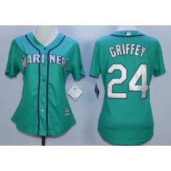 Cheap Ken Griffey Mariners Women Jersey From China Green #24