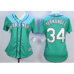 Cheap Felix Hernandez Mariners Women Jersey From China Green #34