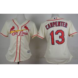 Cheap Matt Carpenter Cardinals Women Jersey From China Cream #13