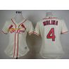 Cheap Yadier Molina Cardinals Women Jersey From China Cream #4
