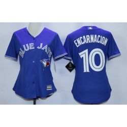 Cheap Edwin Encarnacion Blue Jays Women Jersey From China Blue #10