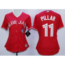 Cheap Kevin Pillar Blue Jays Women Jersey From China Red #11