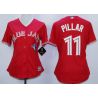 Cheap Kevin Pillar Blue Jays Women Jersey From China Red #11