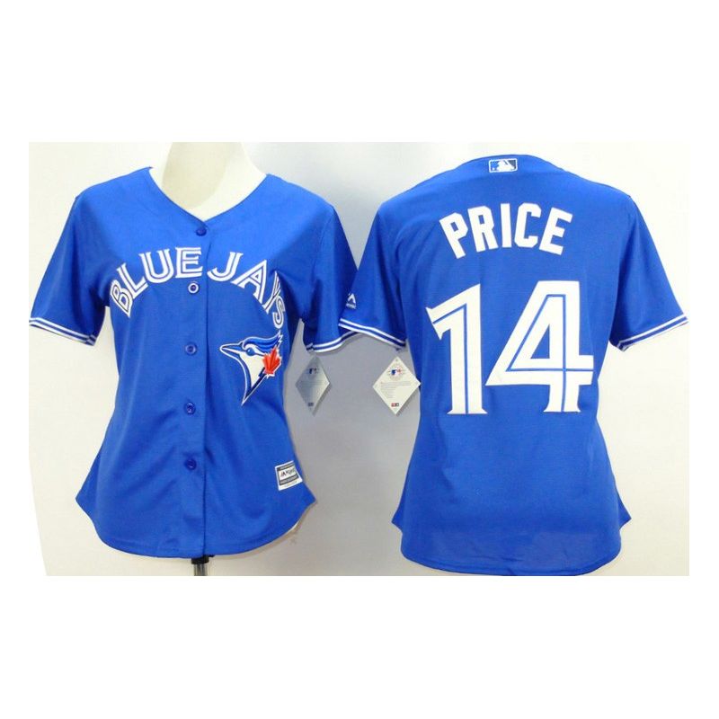 Cheap David Price Blue Jays Women Jersey From China Blue #14