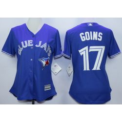 Cheap Ryan Goins Blue Jays Women Jersey From China Blue #17