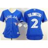 Cheap Troy Tulowitzki Blue Jays Women Jersey From China Blue #2