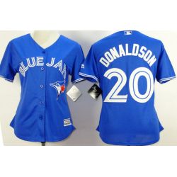 Cheap Josh Donaldson Blue Jays Women Jersey From China Blue #20