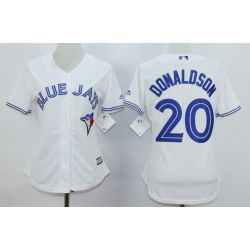 Cheap Josh Donaldson Blue Jays Women Jersey From China White #20