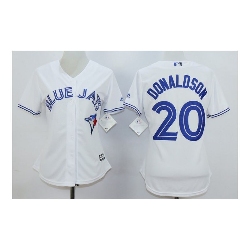 Cheap Josh Donaldson Blue Jays Women Jersey From China White #20