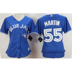 Cheap Russell Martin Blue Jays Women Jersey From China Blue #55