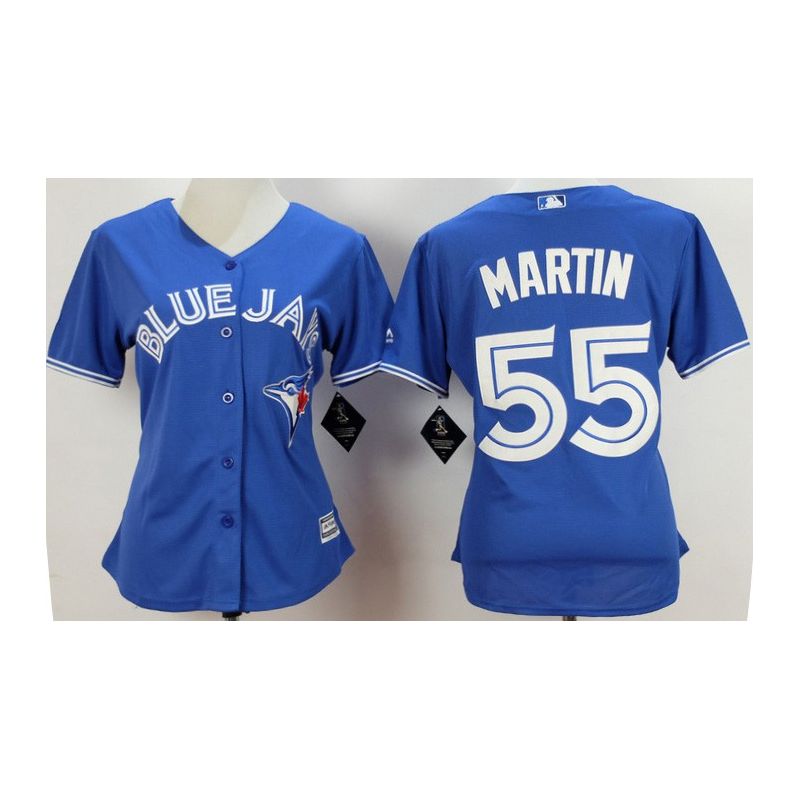 Cheap Russell Martin Blue Jays Women Jersey From China Blue #55