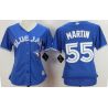 Cheap Russell Martin Blue Jays Women Jersey From China Blue #55