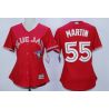 Cheap Russell Martin Blue Jays Women Jersey From China Red #55