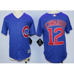 Cheap Kyle Schwarber Cubs Youth Jersey From China Blue #12