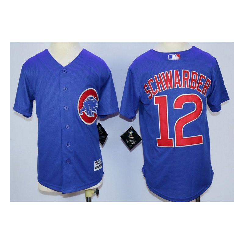 Cheap Kyle Schwarber Cubs Youth Jersey From China Blue #12