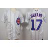 Cheap Kris Bryant Cubs Youth Jersey From China White Blue stripes #17