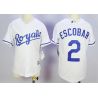 Cheap Alcides Escobar Royals Youth Jersey From China White 2016 #2