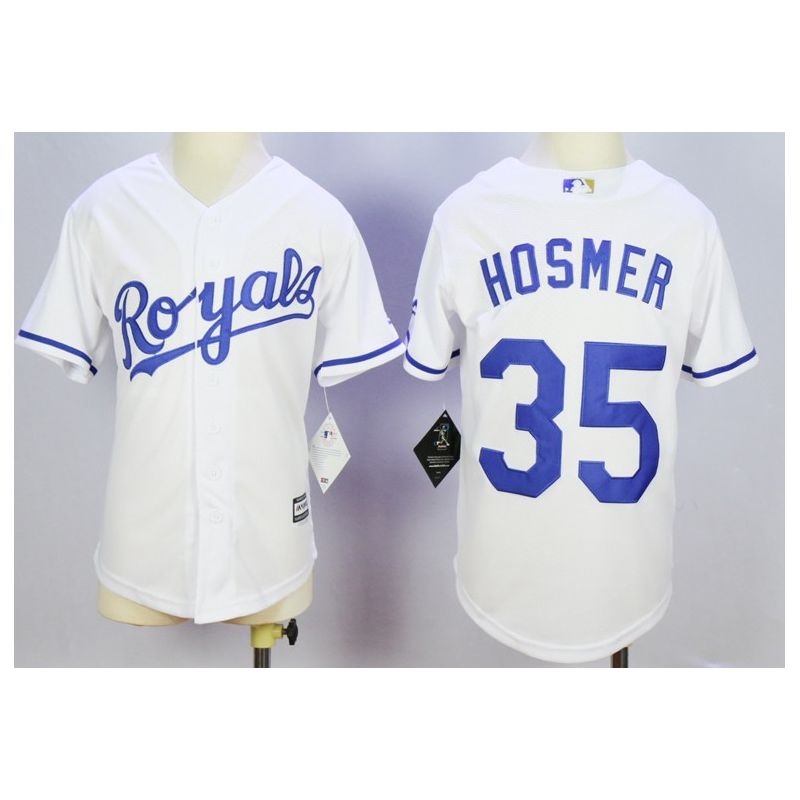 Cheap Eric Hosmer Royals Youth Jersey From China White 2016 #35