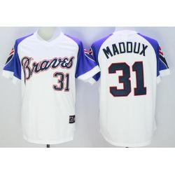 Cheap Greg Maddux Braves Jersey From China White 1973 throwback #31