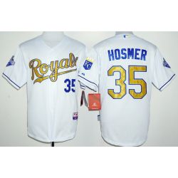 Cheap Eric Hosmer Royals Jersey From China White World Series Champions Gold Program #35