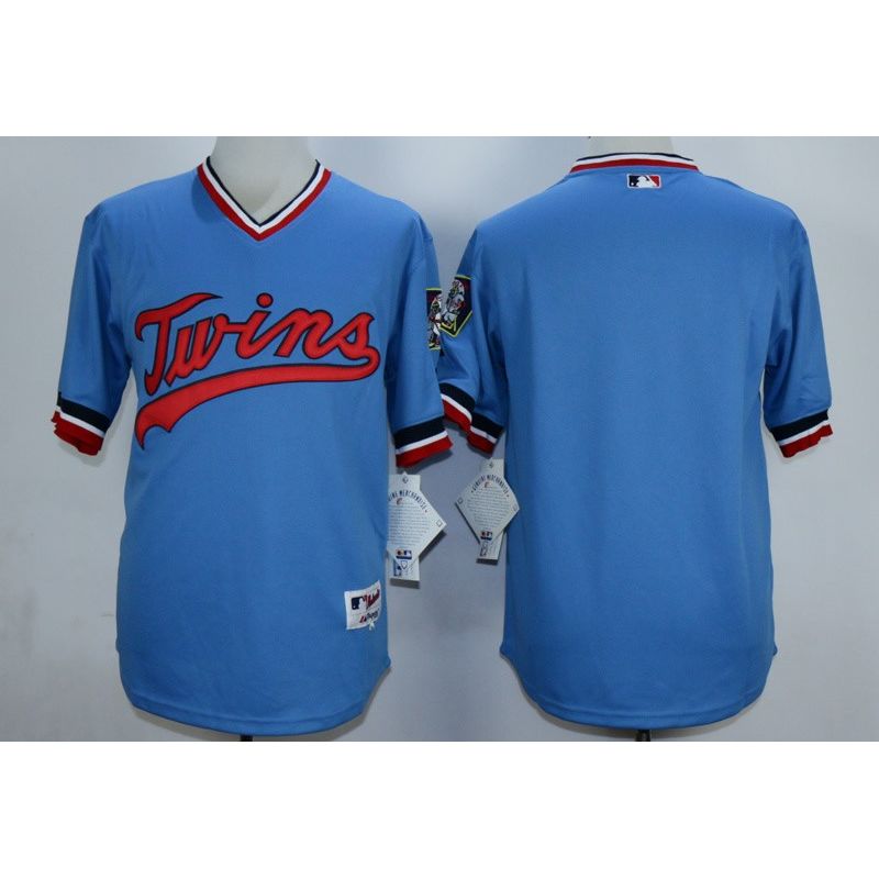 Cheap Twins Jersey From China Blue Blank throwback