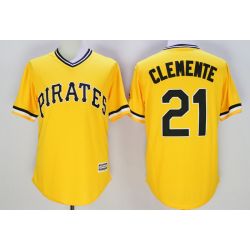 Cheap Roberto Clemente Pirates Jersey From China Yellow 2016 #21