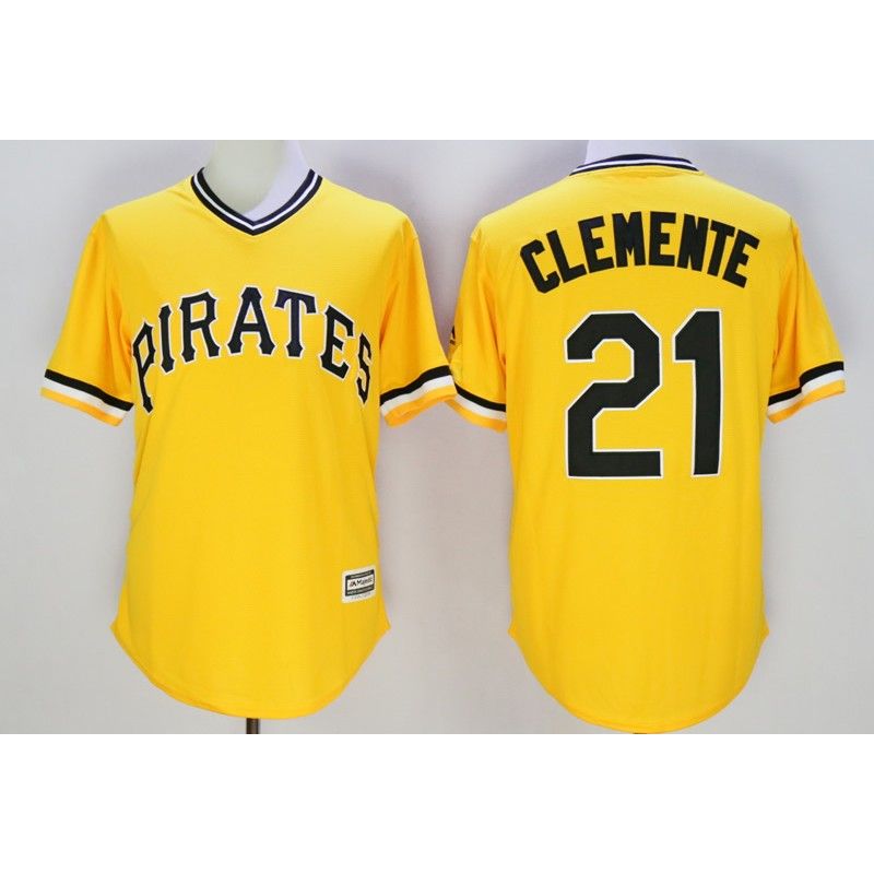 Cheap Roberto Clemente Pirates Jersey From China Yellow 2016 #21 Cheap Roberto Clemente Pirates Jersey From China Yellow 2016 #21