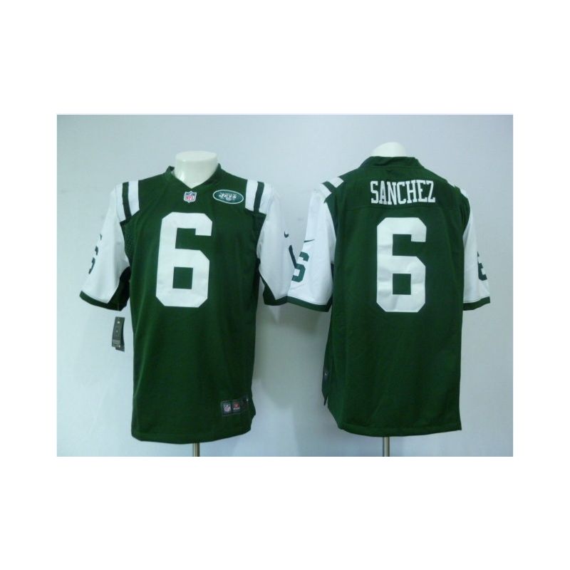 Cheap Mark Sanchez Jets Jersey #6 Green From China Game