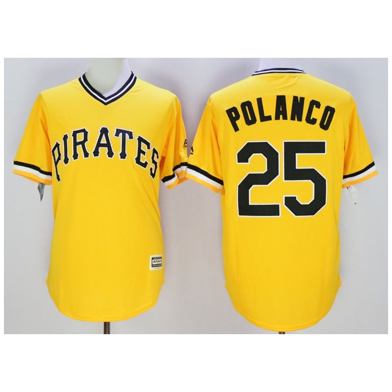 Cheap Gregory Polanco Pirates Jersey From China Yellow #25 Cheap Gregory Polanco Pirates Jersey From China Yellow #25