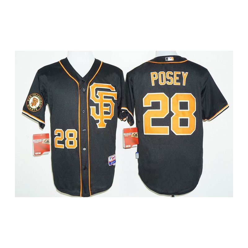 Cheap Buster Posey Giants Jersey From China Black SF #28