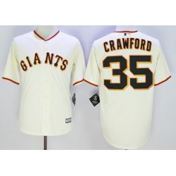 Cheap Brandon Crawford Giants Jersey From China Cream new #35