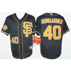 Cheap Madison Bumgarner Giants Jersey From China Black SF #40