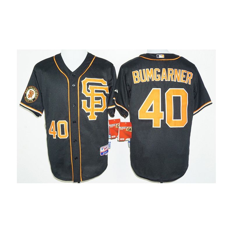 Cheap Madison Bumgarner Giants Jersey From China Black SF #40