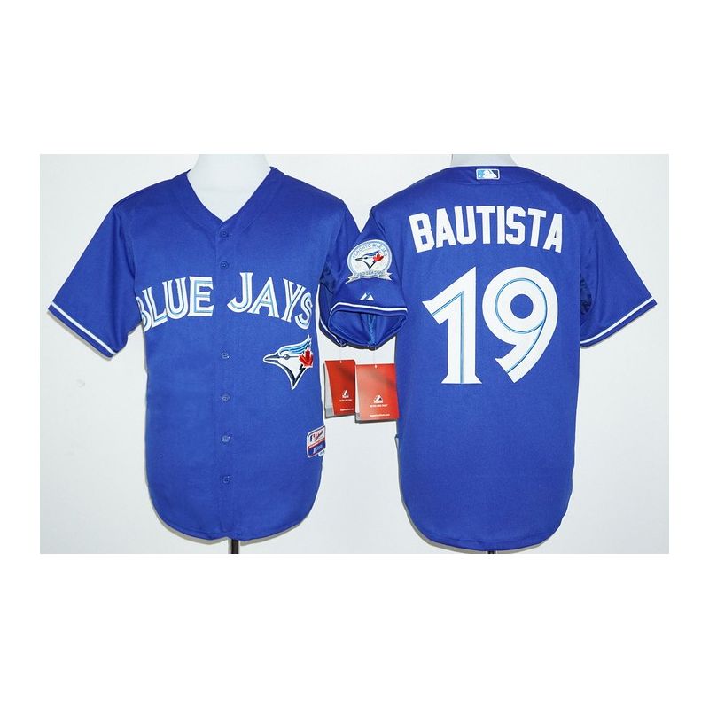 Cheap Jose Bautista Blue Jays Jersey From China Blue 40 anniversary #19 Cheap Jose Bautista Blue Jays Jersey From China Blue 40 anniversary #19