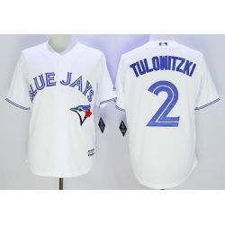 Cheap Troy Tulowitzki Blue Jays Jersey From China White 2016 #2
