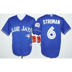 Cheap Marcus Stroman Blue Jays Jersey From China Blue 40 anniversary #6