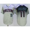 Cheap AJ Pollock Diamondbacks Jersey From China Grey green lettering FLEXBASE #11