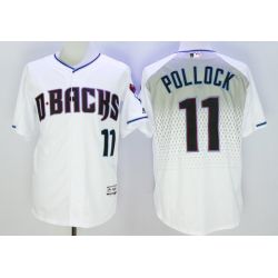 Cheap AJ Pollock Diamondbacks Jersey From China White green lettering FLEXBASE #11