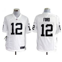 Cheap Jacoby Ford Raiders Jersey #12 White From China Game