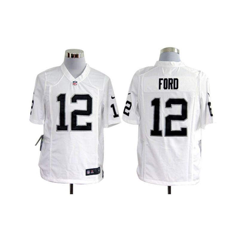Cheap Jacoby Ford Raiders Jersey #12 White From China Game