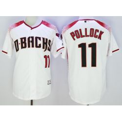 Cheap AJ Pollock Diamondbacks Jersey From China White red lettering FLEXBASE #11