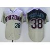 Cheap Curt Schilling Diamondbacks Jersey From China Grey green lettering FLEXBASE #38