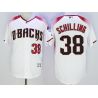 Cheap Curt Schilling Diamondbacks Jersey From China White red lettering FLEXBASE #38