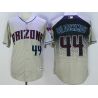 Cheap Paul Goldschmidt Diamondbacks Jersey From China Grey green lettering FLEXBASE #44