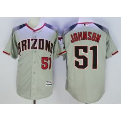 Cheap Randy Johnson Diamondbacks Jersey From China Gray FLEXBASE #51