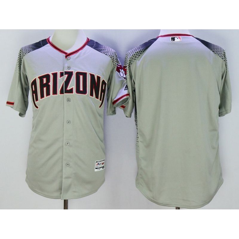 Cheap Diamondbacks Jersey From China Grey Blank red lettering FLEXBASE