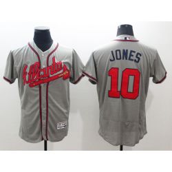 Cheap Chipper Jones Braves Jersey From China Gray FLEXBASE #10