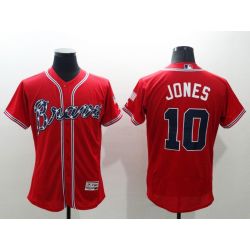 Cheap Chipper Jones Braves Jersey From China Red FLEXBASE #10