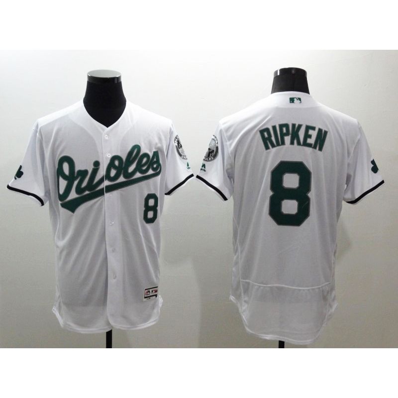Cheap Cal Ripken Orioles Jersey From China White Green lettering FLEXBASE #8 Cheap Cal Ripken Orioles Jersey From China White Green lettering FLEXBASE #8