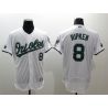 Cheap Cal Ripken Orioles Jersey From China White Green lettering FLEXBASE #8